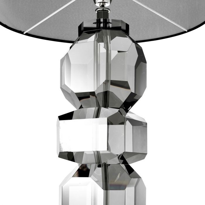 Table Lamp Mornington smoke crystal incl shade