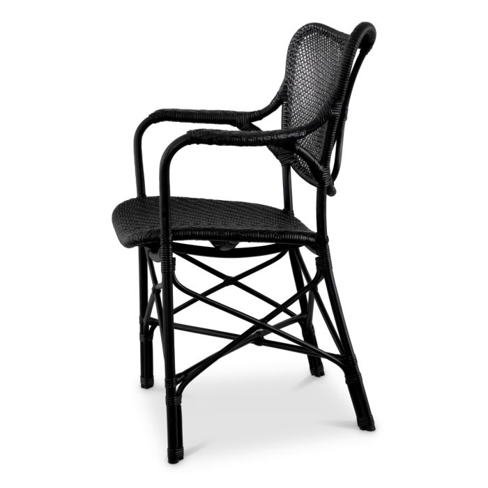 Dining Chair Colony with arm matte black