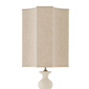 Table Lamp Mabel crackled white ceramic incl shade