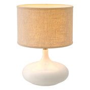 Table Lamp Jones crackled white ceramic incl shade