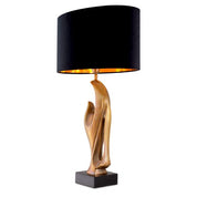 Table Lamp Brunetti vintage brass finish incl shade