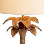Table Lamp Mediterraneo vintage brass finish incl bouclé shade