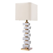 Table Lamp Amber L rough marble incl shade