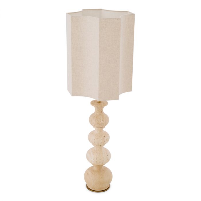 Table Lamp Mabel travertine incl shade