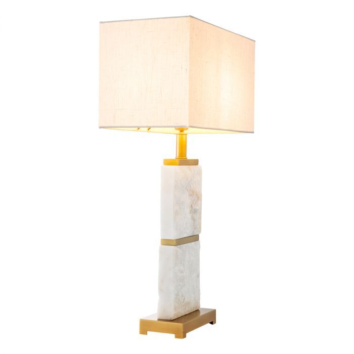 Table Lamp Newton L antique brass finish incl shade