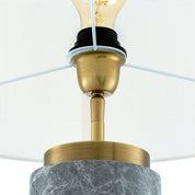 Table Lamp Lxry grey marble incl shade