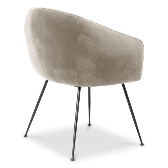 Dining Chair Elbury savona greige velvet