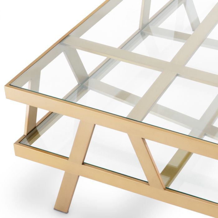 Coffee Table Billinghurst Square brushed brass finish