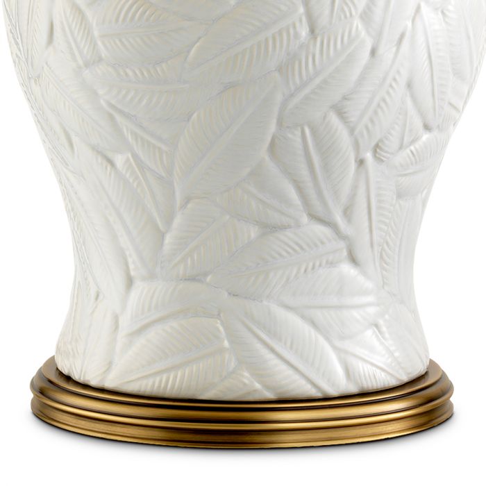 Table Lamp Cyprus white ceramic incl shade