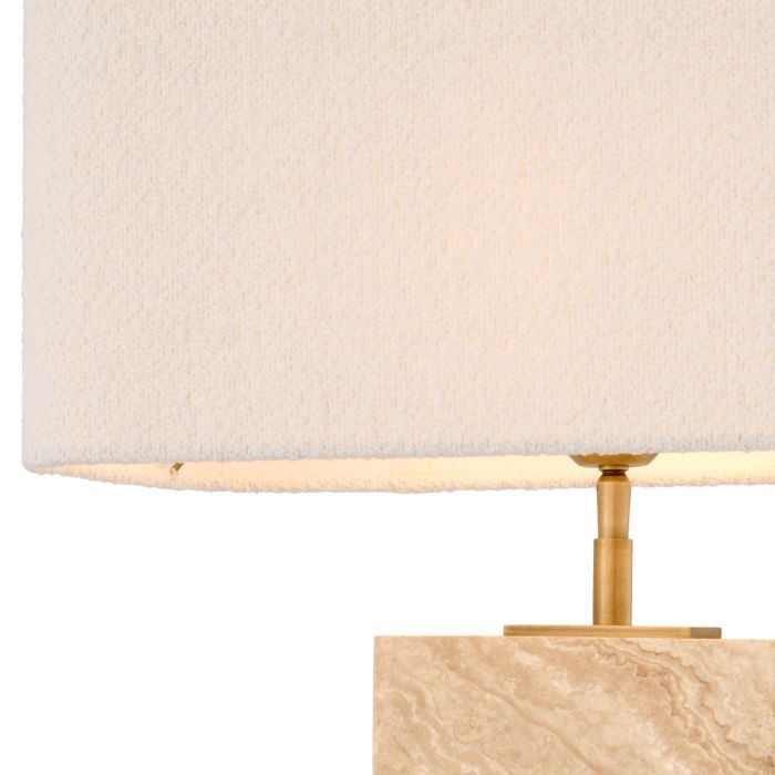 Table Lamp Sebago travertine incl shade