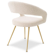 Dining Chair Bravo bouclé cream
