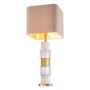 Table Lamp Cullingham white marble incl shade