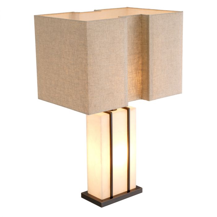 Table Lamp Graham bronze highlight finish incl shade