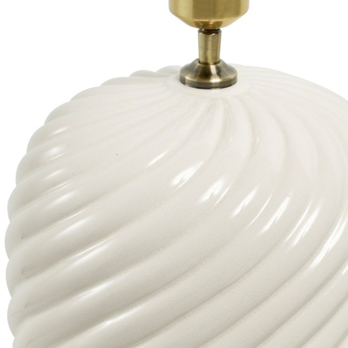 Table Lamp Savona white ceramic incl shade