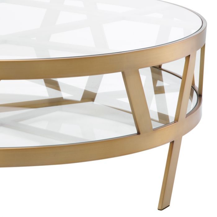 Coffee Table Billinghurst Round brushed brass finish