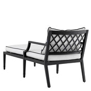 Outdoor Chaise Longue Bella Vista black sunbrella canvas
