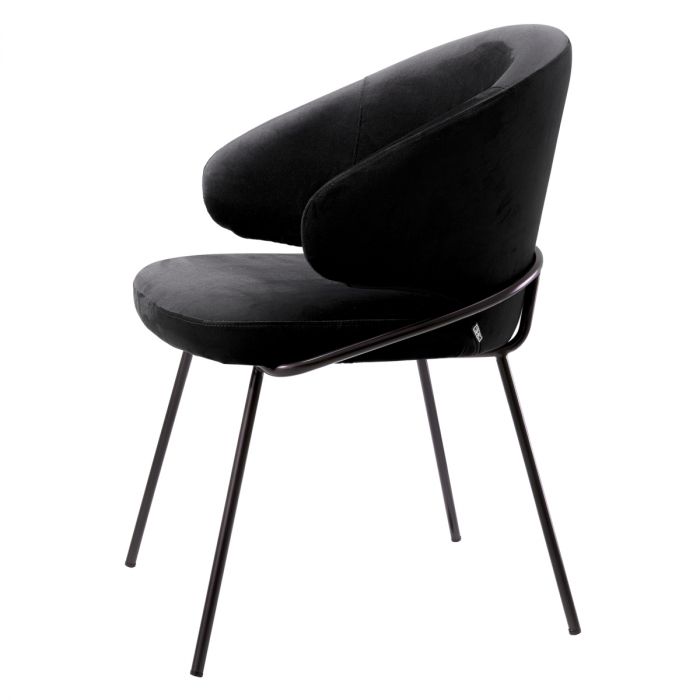 Dining Chair Kinley roche black velvet