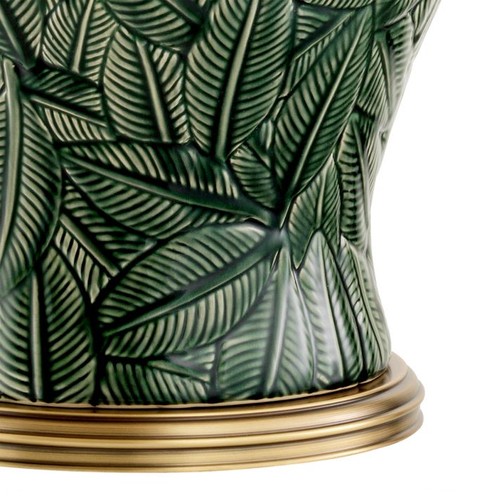 Table Lamp Cyprus green ceramic incl shade