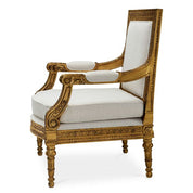 Chair Louis gold finish sentier cream