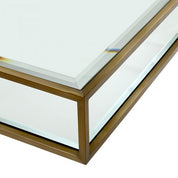 Coffee Table Tortona L brushed brass finish
