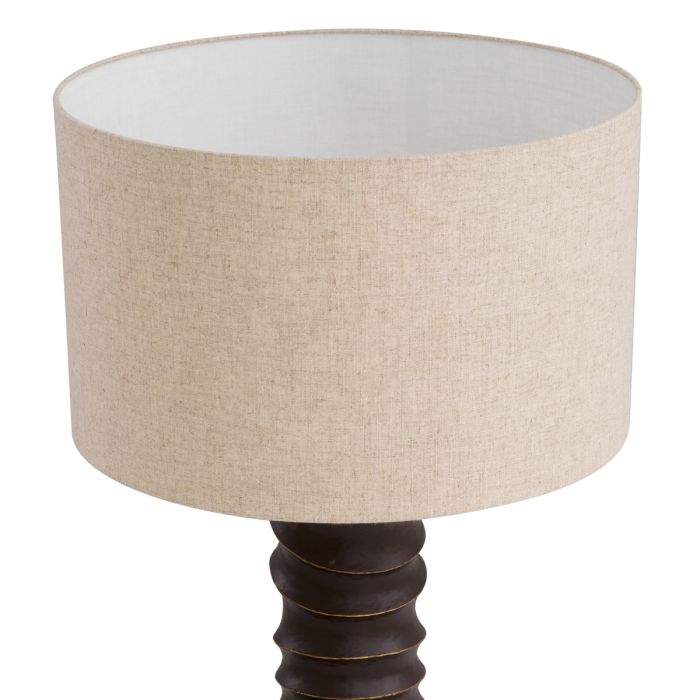 Table Lamp Gilardon bronze highlight finish incl shade