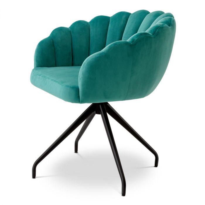 Dining Chair Luzern savona turquoise velvet