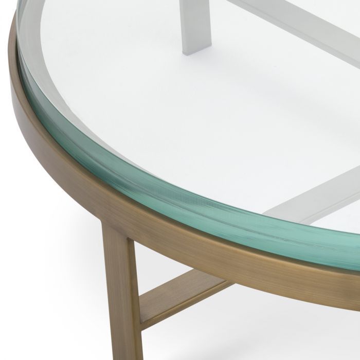 Coffee Table Hoxton brushed brass finish