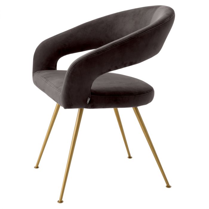Dining Chair Bravo savona grey velvet