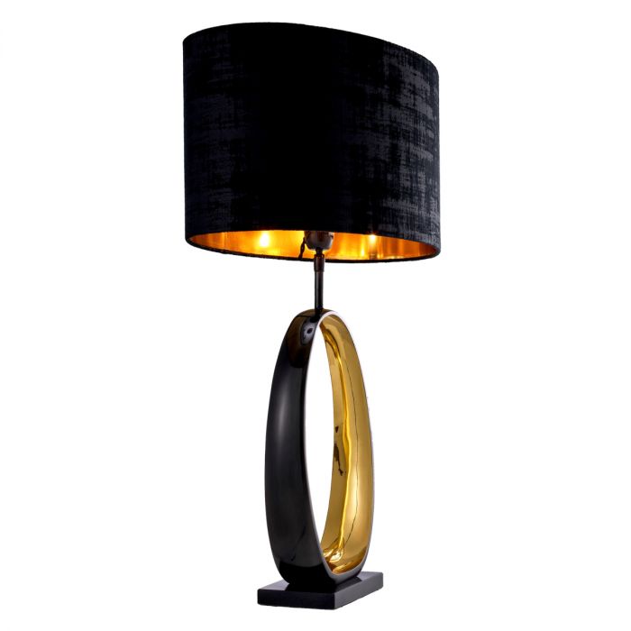 Table Lamp Saturnia gunmetal finish incl shade