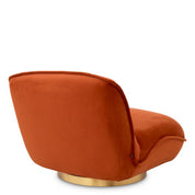 Swivel Chair Relax savona orange velvet