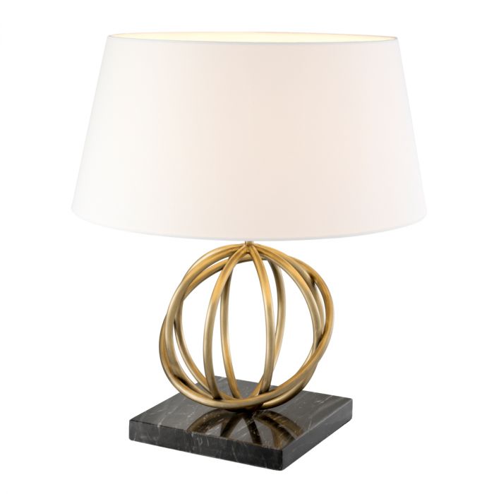 Table Lamp Edition antique brass finish incl shade