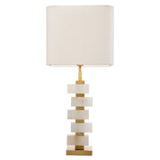 Table Lamp Amber alabaster incl shade