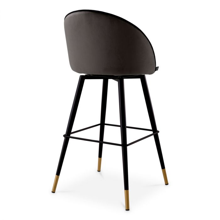 Bar Stool Cooper roche dark grey velvet set of 2