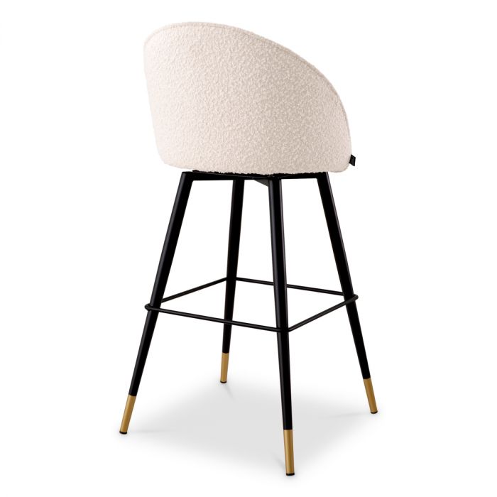 Bar Stool Cooper bouclé cream set of 2