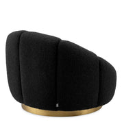 Swivel Chair Inger bouclé black