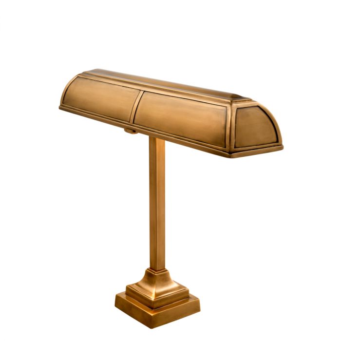 Desk Lamp Banker Trust antique brass finish