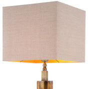 Table Lamp Ellis vintage brass finish incl shade