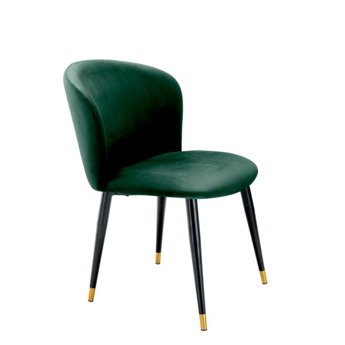 Dining Chair Volante roche dark green velvet