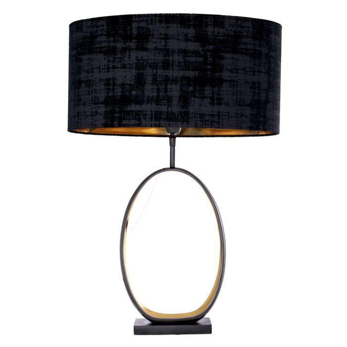 Table Lamp Saturnia gunmetal finish incl shade