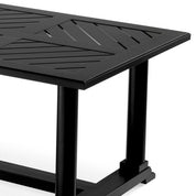 Outdoor Dining Table Bell Rive rectangular black