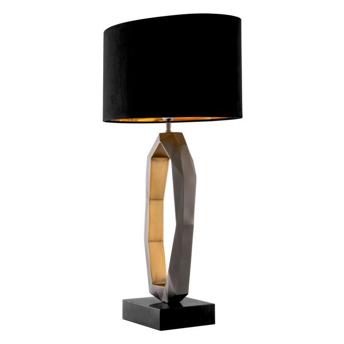 Table Lamp Santos gunmetal finish incl shade