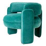 Chair Chaplin savona turquoise velvet
