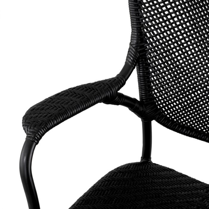 Dining Chair Colony with arm matte black