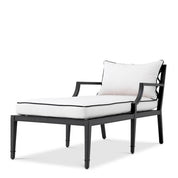Outdoor Chaise Longue Bella Vista black sunbrella canvas