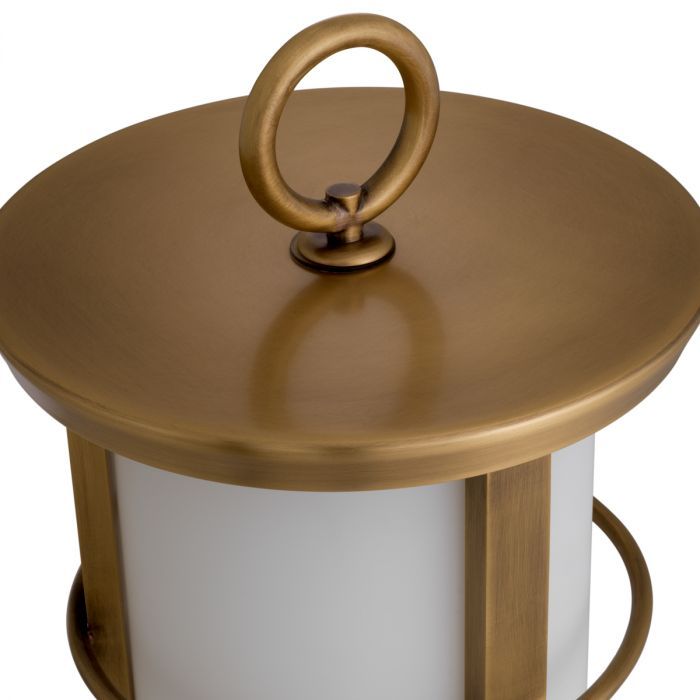Outdoor Table Lamp Kyle L antique brass finish