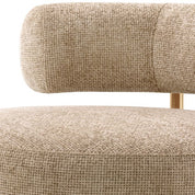 Chair Thompson lyssa sand brushed brass finish