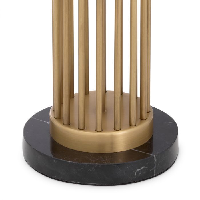 Table Lamp Condo antique brass finish incl shade