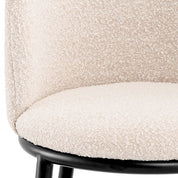 Dining Chair Filmore bouclé cream set of 2