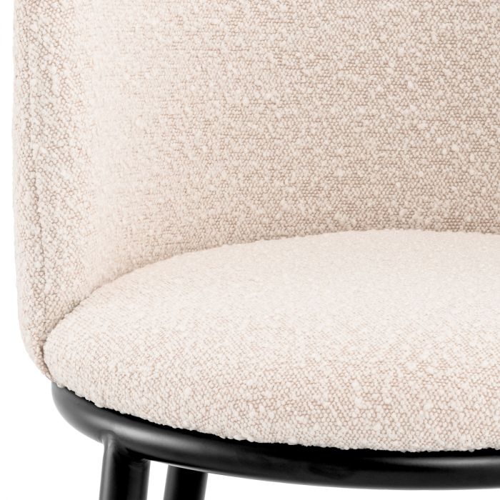 Dining Chair Filmore bouclé cream set of 2