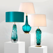 Table Lamp Barron turquoise nickel finish